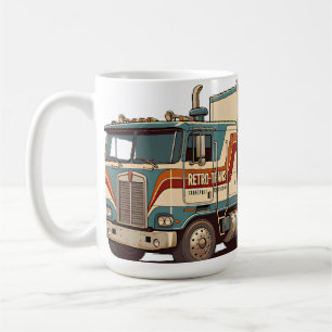 Taza De Café Almohada decorativa de camión semi vintage retro