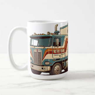 Taza De Café Almohada decorativa de camión semi vintage retro