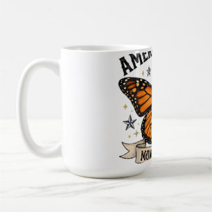 Taza De Café Almohada Lumbar Vintage Monarch Butterfly Icono Am