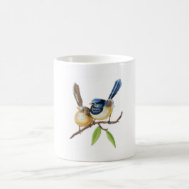 Taza De Café Almohadones de Bird  imitando efectos de bordado
