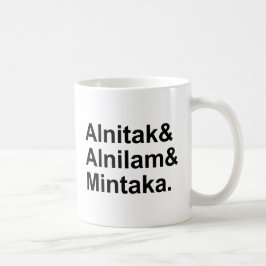 Taza De Café Alnitak Alnilam Mintaka | 3 estrellas del cinturón