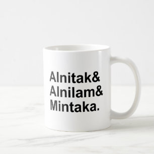 Taza De Café Alnitak Alnilam Mintaka 3 estrellas del cinturón