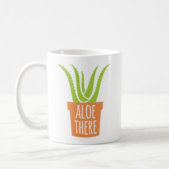 Taza De Café Áloe divertido del retruécano que cultiva un (Izquierda)