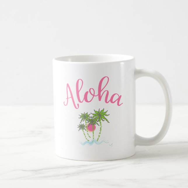 Taza De Café Aloha Beach Bebidas en Summera de estilo hawaiano (Derecha)