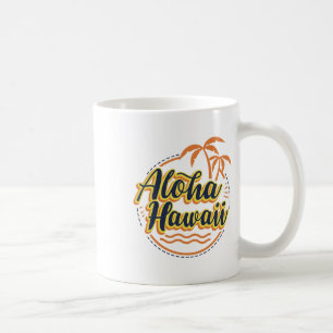 Taza De Café Aloha Beaches Hawaii Palms Vintage Surfer Shirt