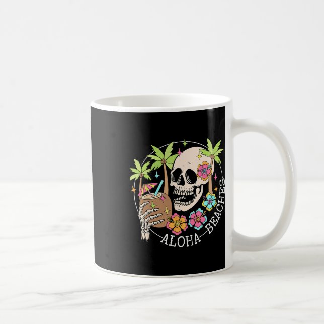 Taza De Café Aloha Beachs Skeleton Summer Vacation Hawaii Famil (Derecha)