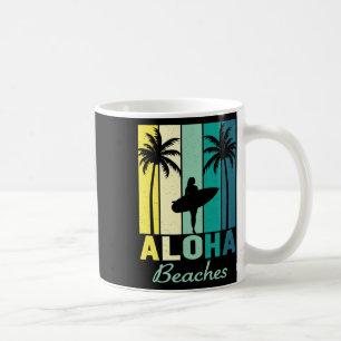Taza De Café Aloha Bebida Surfista Chica Hawaii Vintage Hawaii