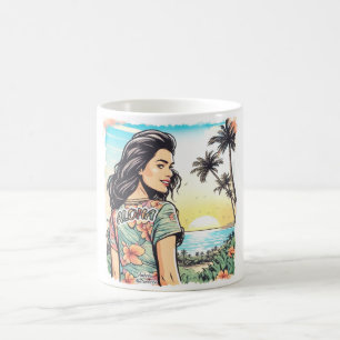 Taza De Café Aloha Chica