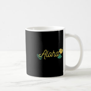Taza De Café Aloha Hawái Isla Hawaiana Hibisco Tropical Flo