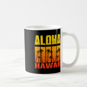 Taza De Café Aloha Hawái Palma Tropical Isla Hawaiana Re