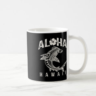 Taza De Café Aloha Hawái Tril Tiburón Polinesio Playa Hawaiana 