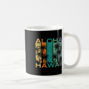 Taza De Café Aloha Hawaii Tabla de Surf Vintage 