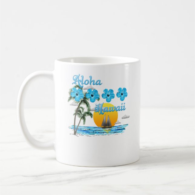 Taza De Café Aloha Hawaii velero (Izquierda)