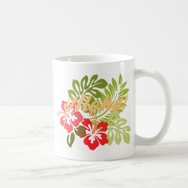 Taza De Café Aloha Hibiscus (Derecha)
