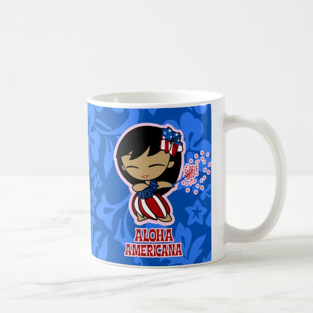 Taza De Café Aloha Honeys Firecracker Hula Chica (Derecha)