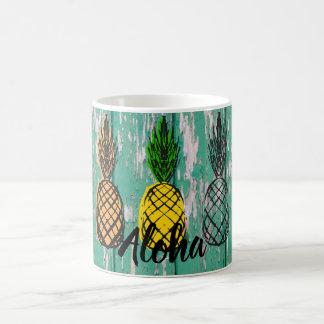 Taza De Café Aloha piña vintage embala