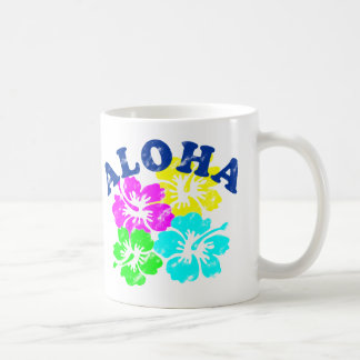Taza De Café Aloha Vintage Coffee Mug Flores hawaianas de veran