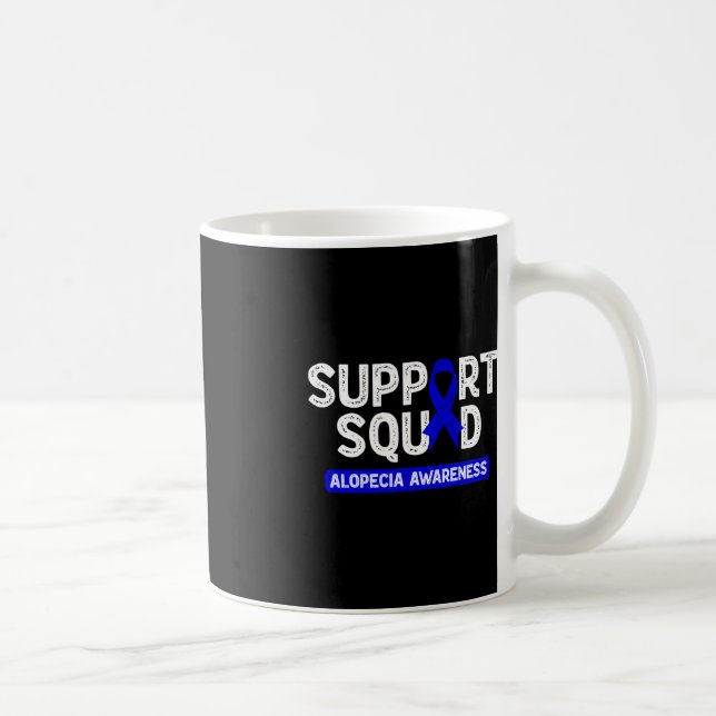 Taza De Café Alopecia Apoyo de Concienciación Squad Blue Family (Derecha)