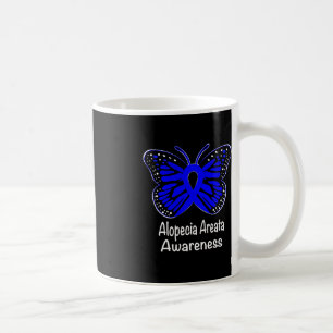 Taza De Café Alopecia Areata Conciencia Guerrero Apoyar Rib Azu