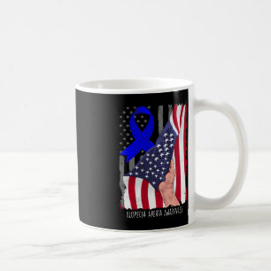 Taza De Café Alopecia Areata Conciencia Vintage Bandera America