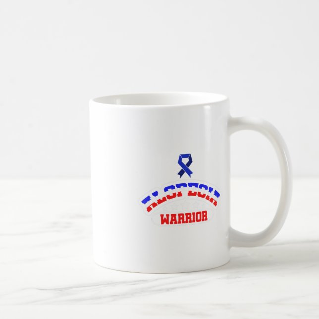 Taza De Café Alopecia Conciencia Pérdida de pelo Guerrero Apoyo (Derecha)