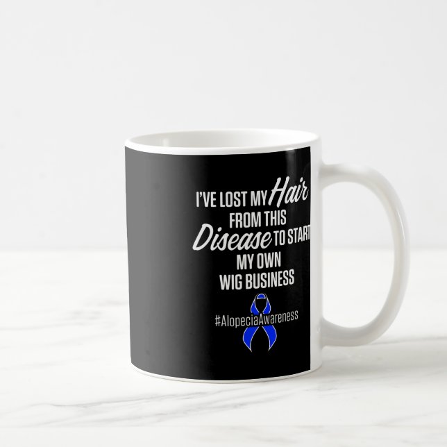 Taza De Café Alopecia Conciencia Pérdida de pelo Guerrero Sobre (Derecha)