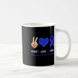 Taza De Café Alopecia de la cura del amor Areata Conciencia