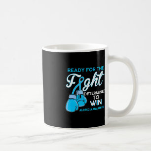 Taza De Café Alopecia de lucha Conciencia Mariposa azul