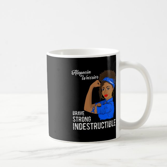 Taza De Café Alopecia Guerrero Sobreviviente Indestructible Con (Derecha)