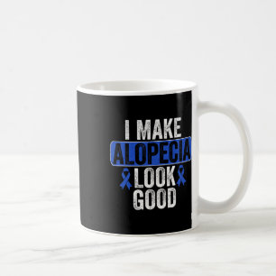 Taza De Café Alopecia Luce Buena Pérdida Del Pelo Azul Concienc