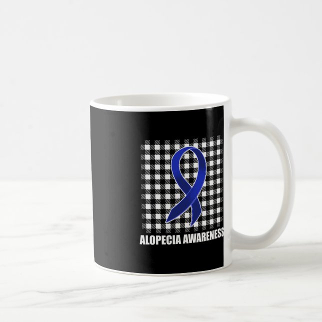 Taza De Café Alopecia Sensibilización Hair Loss Warrior USA Fla (Derecha)