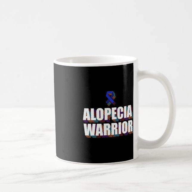 Taza De Café Alopecia Sensibilización Pérdida de pelo Guerrero  (Derecha)