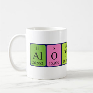 Taza De Café Aloysius nombre de tabla periódica mug