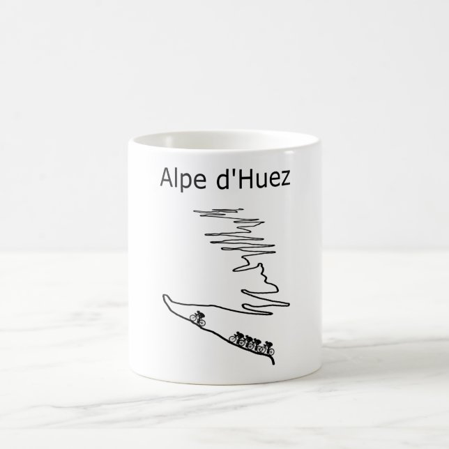 Taza De Café Alpe d Huez en Francia en bicicleta para hombres y (Centro)