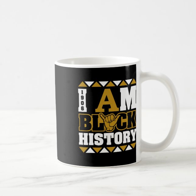 Taza De Café Alpha African Fraternity 1906 Soy Historia Negra (Derecha)