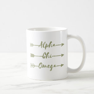 Taza De Café Alpha Chi Omega   Flechas