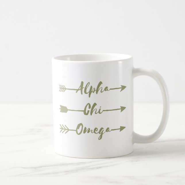 Taza De Café Alpha Chi Omega | Flechas (Derecha)