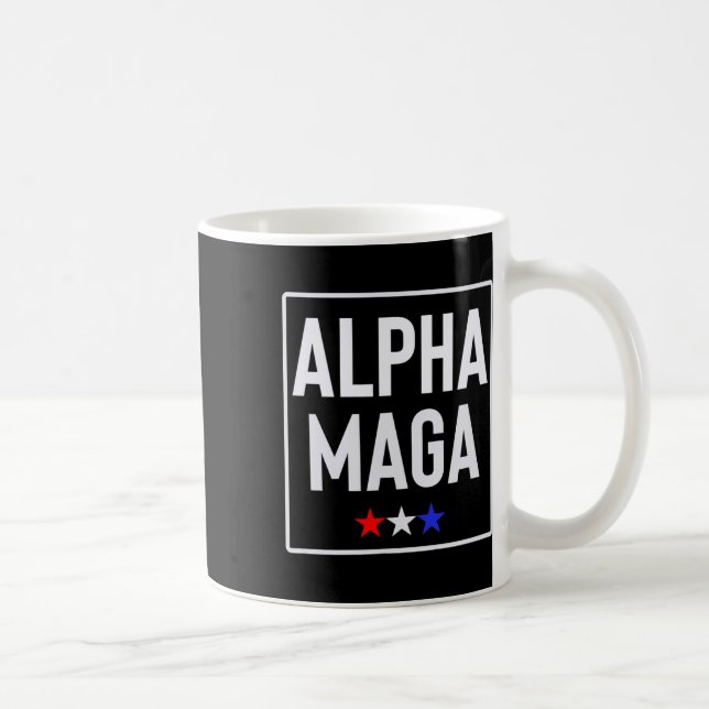 Taza De Café Alpha Mega Trump 2024 Election Design  (Derecha)