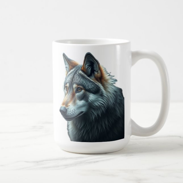 Taza De Café „Alpha-Wolf – König der Wildnis“ (Derecha)