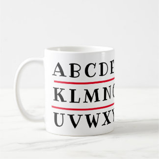 Taza De Café Alphabet 