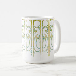 Taza De Café Alphonse Mucha arte nueva franja decorativa