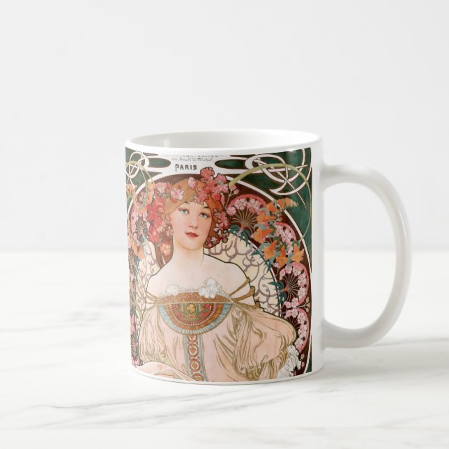 Taza De Café Alphonse Mucha F. Champenois (Derecha)