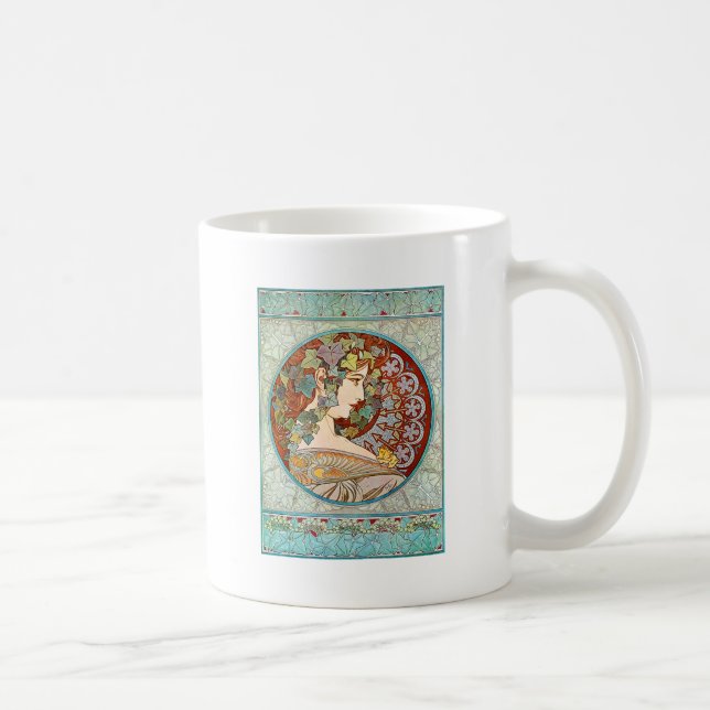 Taza De Café Alphonse Mucha Ivy (Derecha)