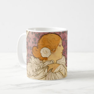 Taza De Café Alphonse Mucha La Dame Aux Camelias: Art Nouveau