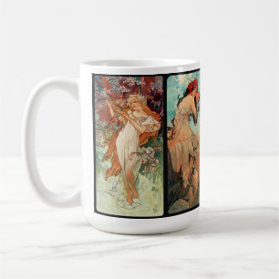 Taza De Café Alphonse Mucha, Las Cuatro Estaciones (1896) 