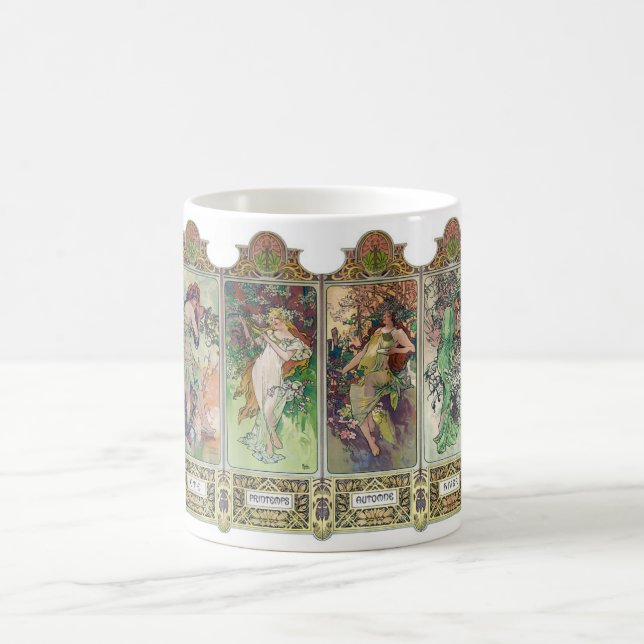 Taza De Café Alphonse Mucha , The four seasons (Centro)