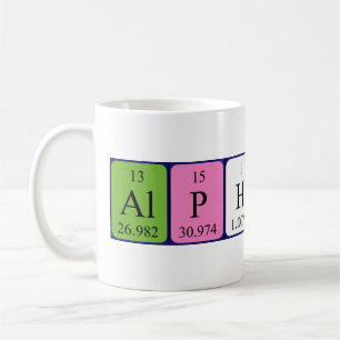 Taza De Café Alphonse nombre de tabla periódica mug