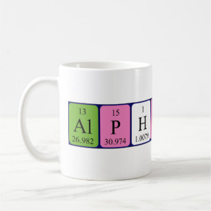 Taza De Café Alphonso nombre de tabla periódica mug