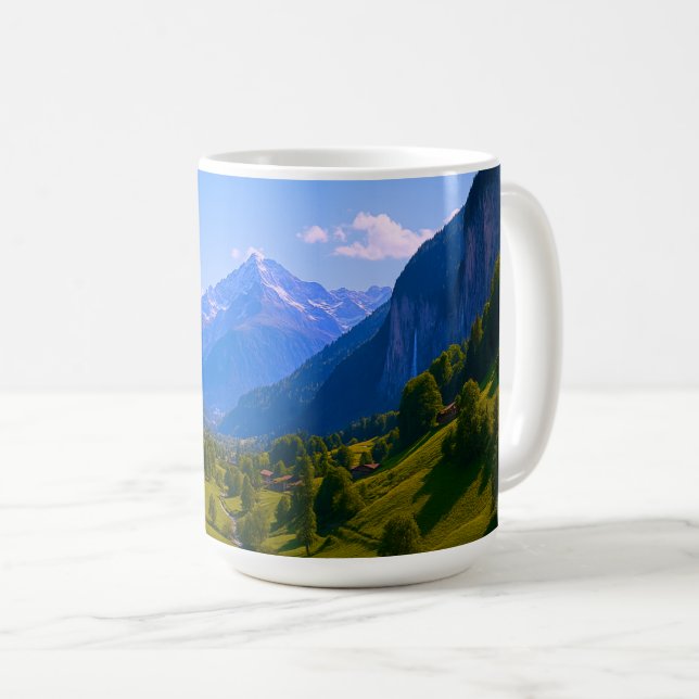 Taza De Café Alpine Falls Valley (Anverso derecho)