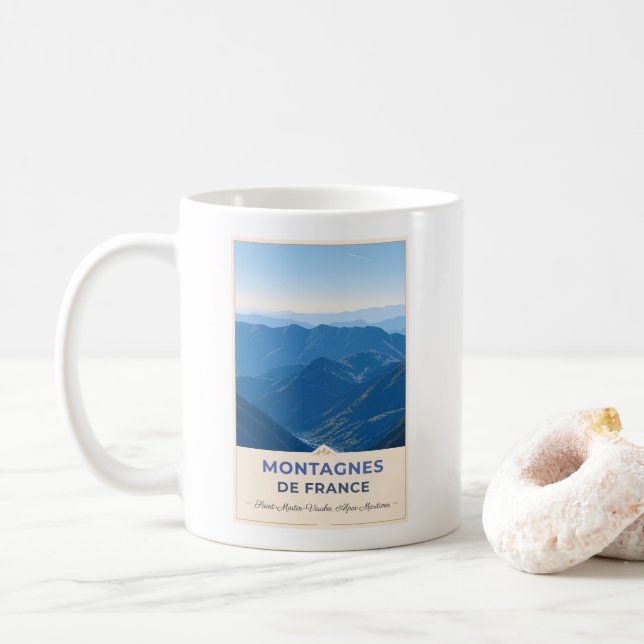 Taza De Café Alpine Valleys of the French Alps (Con donut)